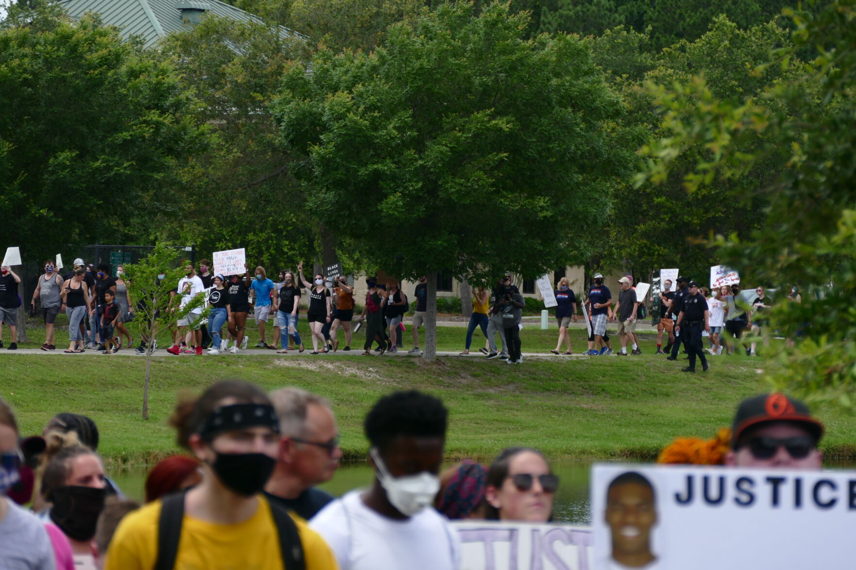 Protestors Lake